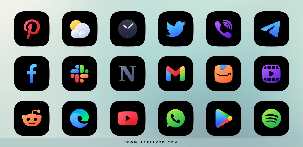 Ares Black: Dark Icon Pack 