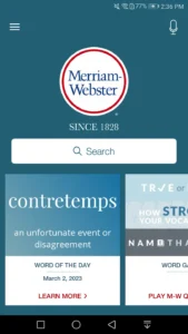 Dictionary-Merriam-Webster 1