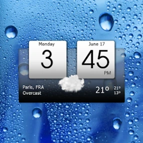 Digital clock & weather logo