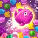 Mermaid - treasure match-3 logo