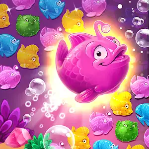 Mermaid - treasure match-3 logo
