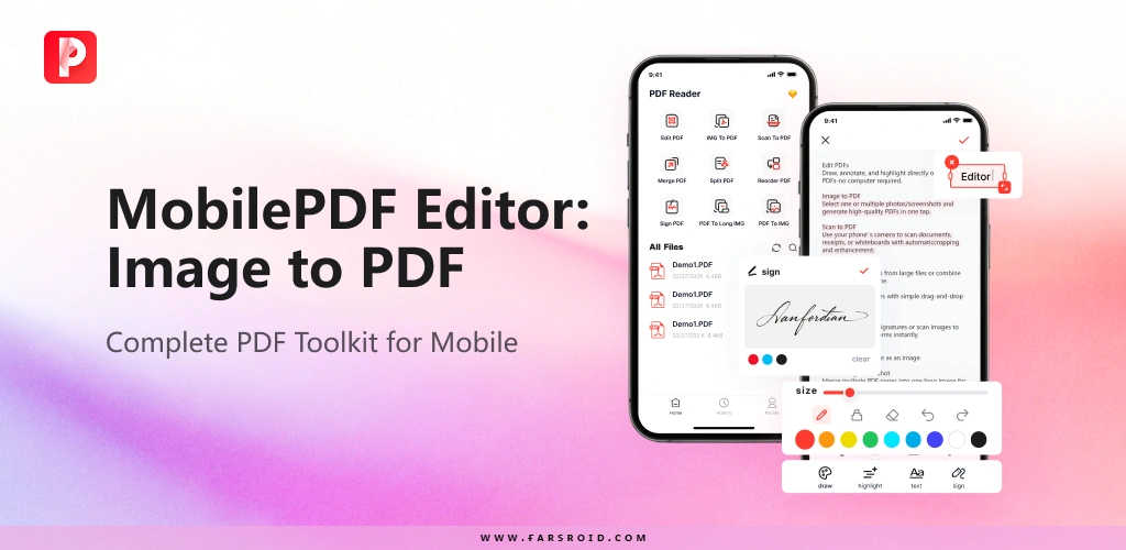MobilePDF Editor: Image to PDF