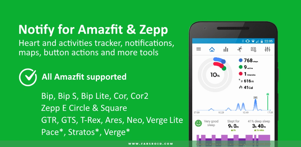 Notify & Fitness for Amazfit PRO