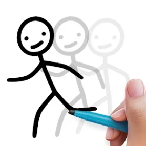 Stickman: draw animation logo