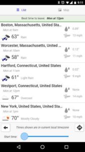 Weather-Route 1